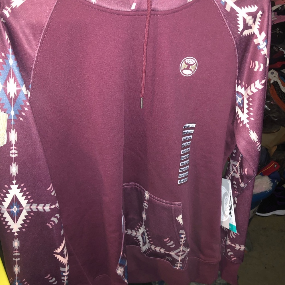 Cowpokes Maroon Aztec hoodie